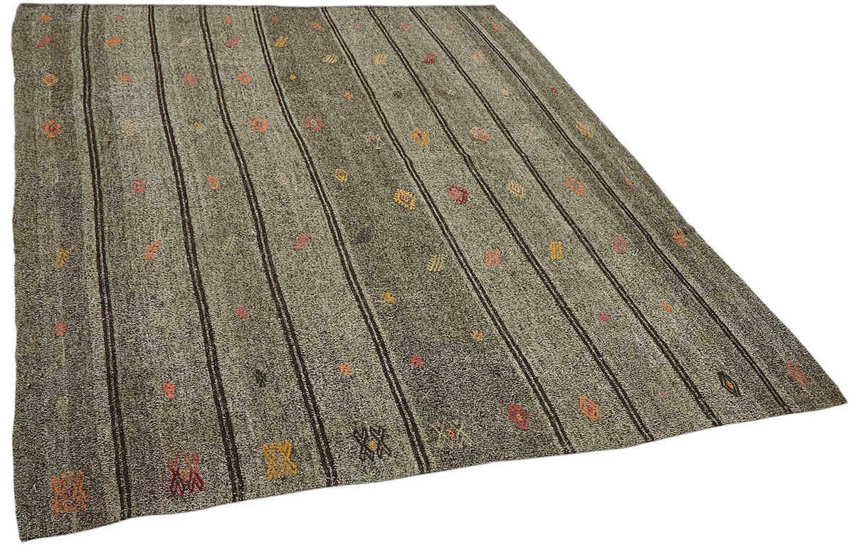Truvo Geometrik Kilim Kırmızı ve Turuncu Desenli 178x226 cm 47234 – genel görünüm