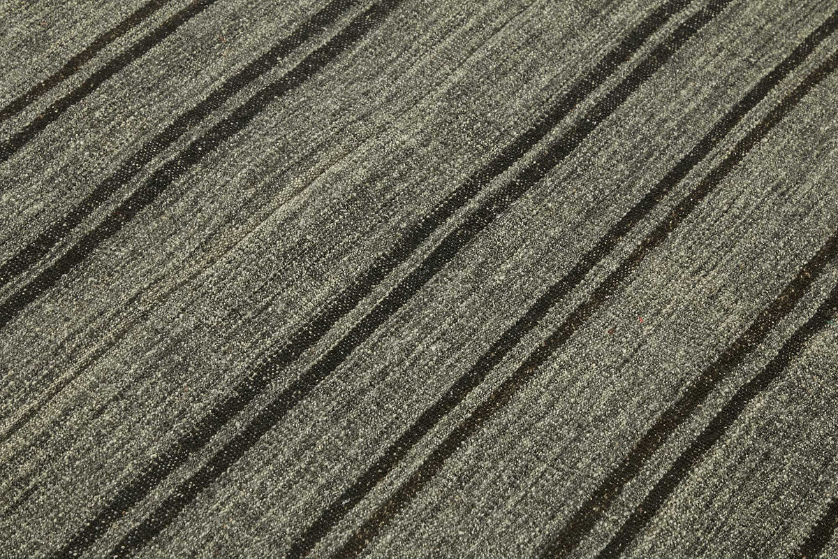 Truvo Kıl Kilim Antrasit Gri Çizgili Modern Dokuma 173x255 cm 47256 – mekânda kullanım