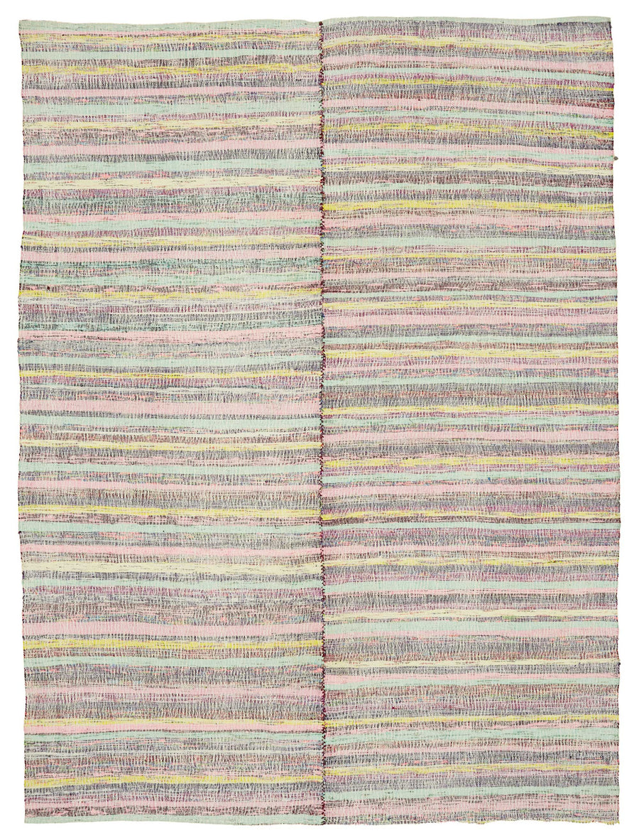 Kadex Çok Renkli Çizgili Modern El Dokuma Kilim 196x276 cm