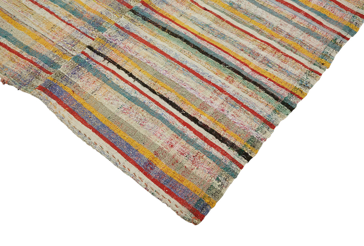 Kadex Chaput Kilim Çok Renkli Çizgili El Dokuma Kilim 150x280 cm – detay görünümü