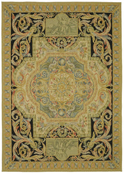 Sivemi Dama Desenli Siyah Gold Halı Bej ve Gri Tonlarda 268x380 cm