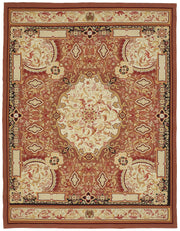 Sivemi Vintage Kahverengi Bej Madalyon Desenli El Dokuma Halı 277x357 cm