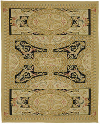 Sivemi Siyah Gold Halı Klasik Geometrik Desenli 273x337 cm