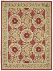 Sivemi Kırmızı Bej Vintage Çiçek Desenli El Dokuma Halı 267x361 cm