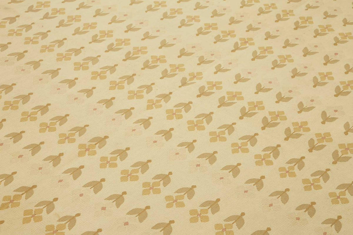 Sivemi Geometrik Desenli Etnik Bej Sarı El Dokuma Halı 267x384 cm – mekânda kullanım