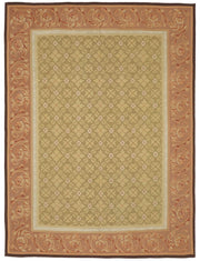 Sivemi Geometrik Desenli Bej Kahverengi Düz Dokuma Halı 264x353 cm
