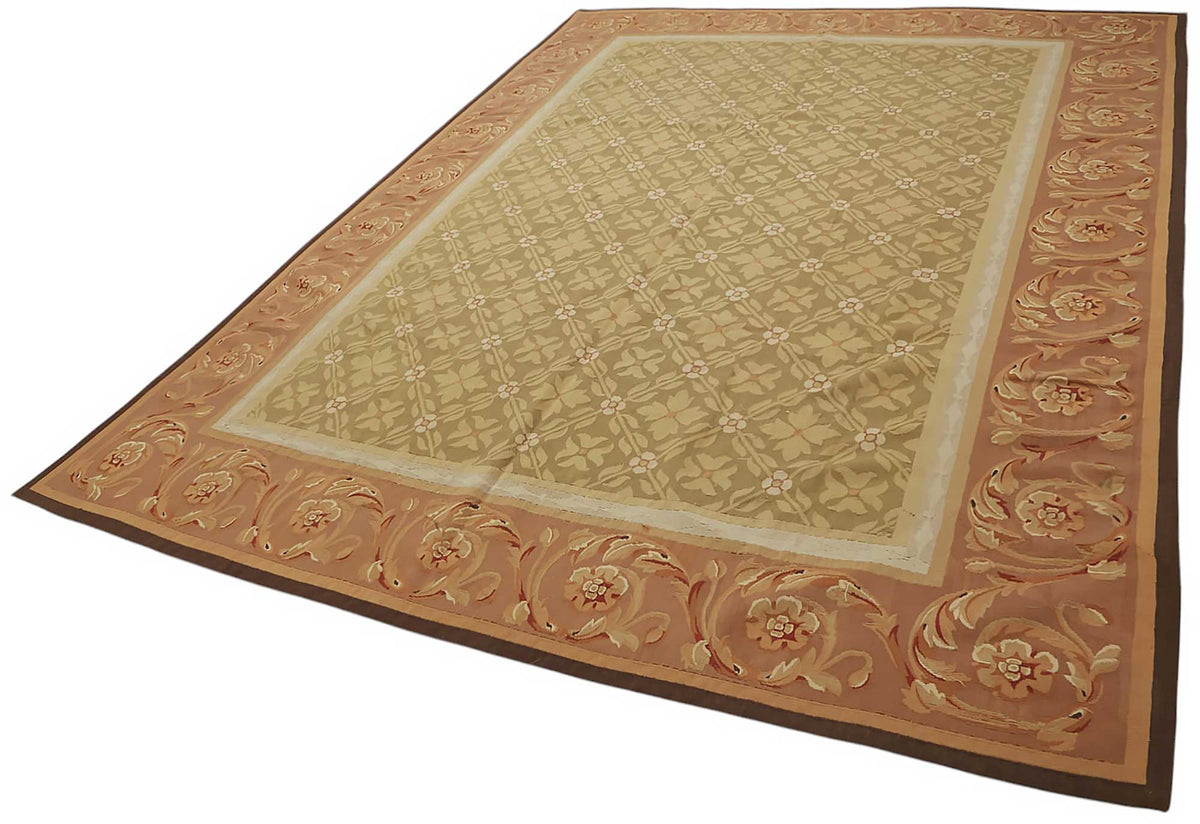 Sivemi Geometrik Desenli Bej Kahverengi Düz Dokuma Halı 264x353 cm – doku yakın çekim