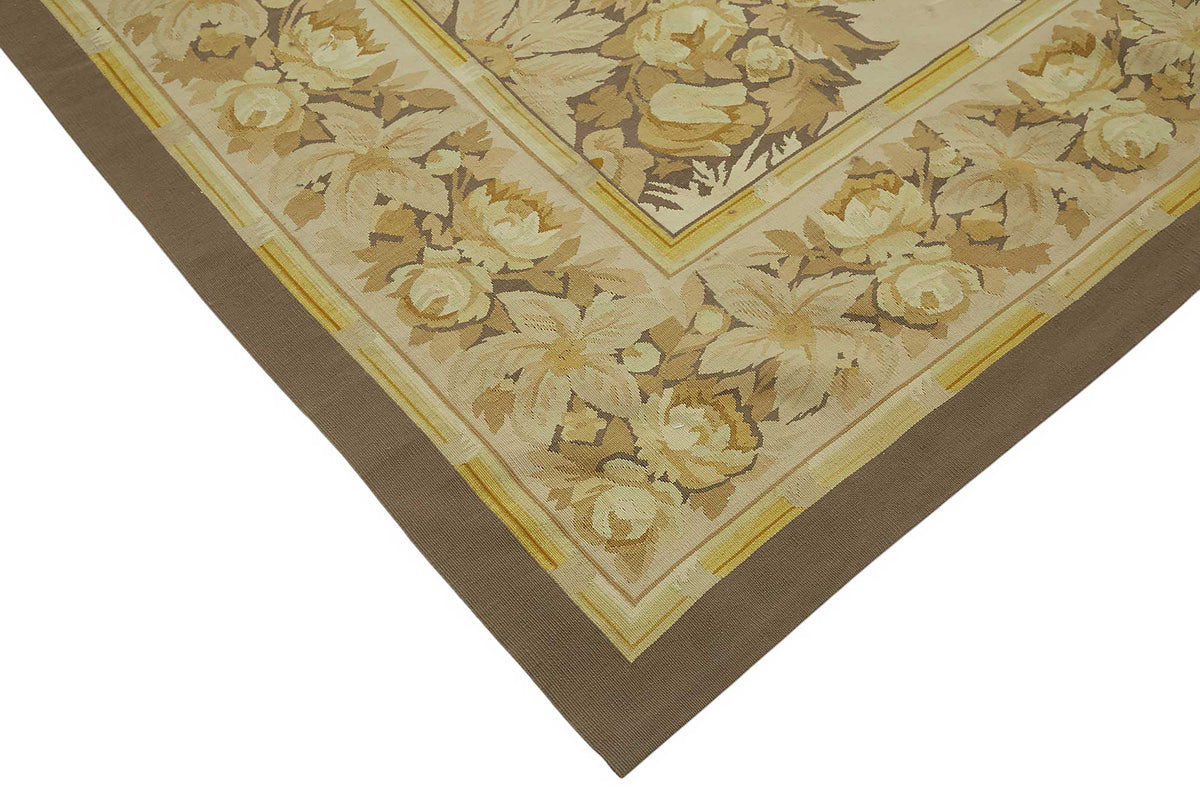 Sivemi Toprak Tonları Çiçek Desenli Bej Halı 270x370 cm – detay görünümü