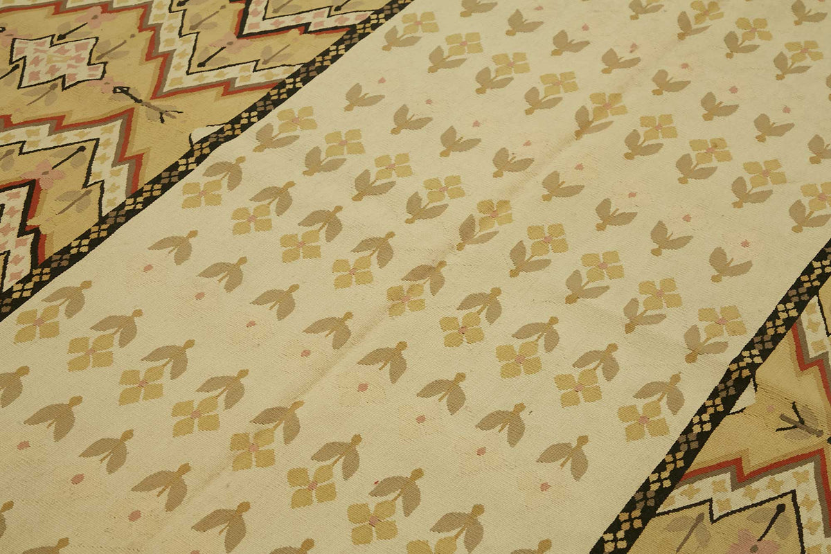 Sivemi Kahverengi Halı 6 m² Kareli Desenli Düz Dokuma 196x311 cm – mekânda kullanım