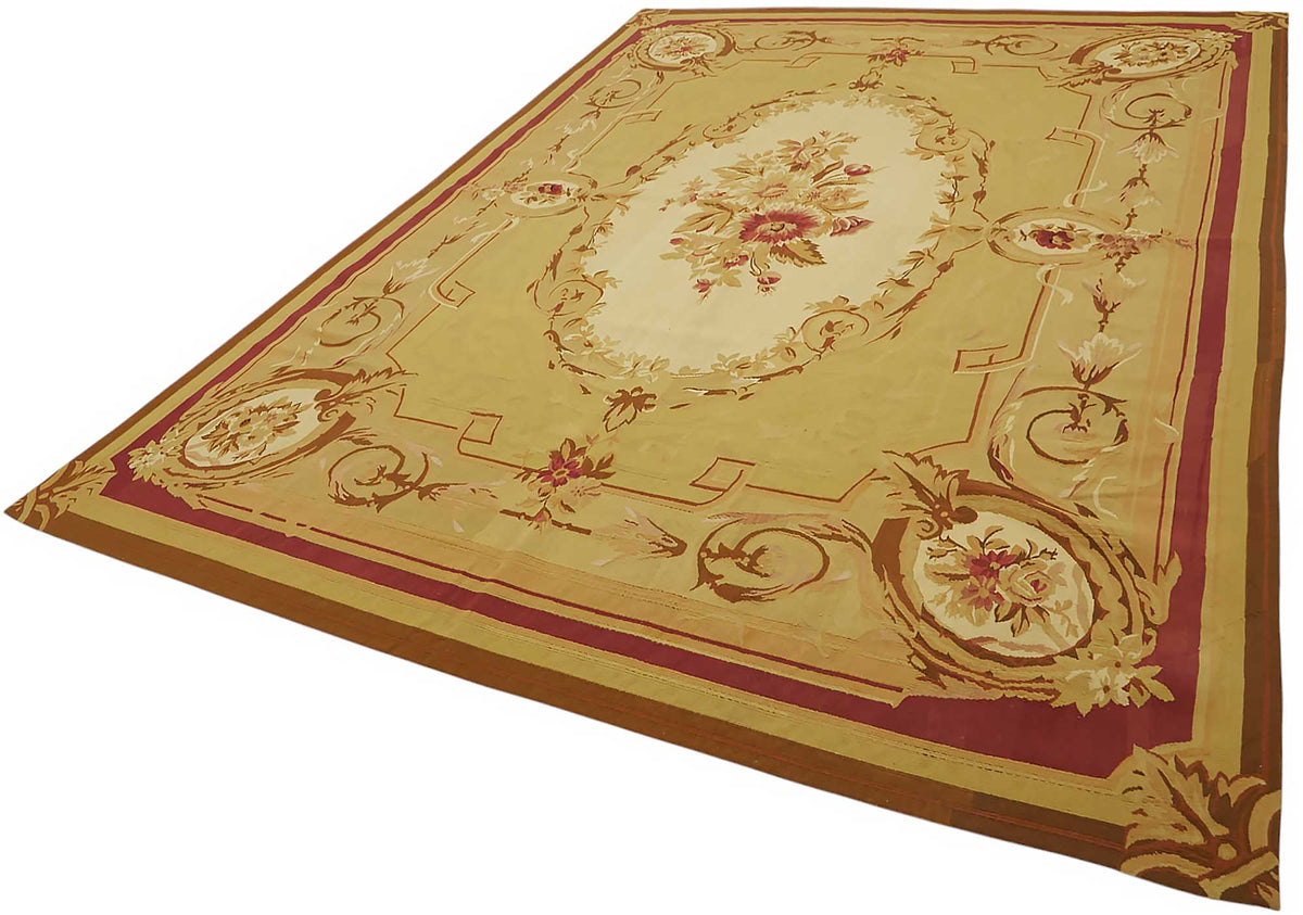 Sivemi Bordo Altın Çiçekli Klasik El Dokuma Halı 260x360 cm – doku yakın çekim