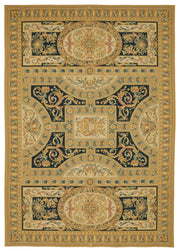 Sivemi Sarı Halı Klasik Geometrik Desenli Aubusson 304x436 cm 47433