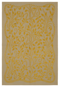 Mevri Çiçekli Bej ve Hardal Sarısı Dokuma Modern Halı 184x272 cm