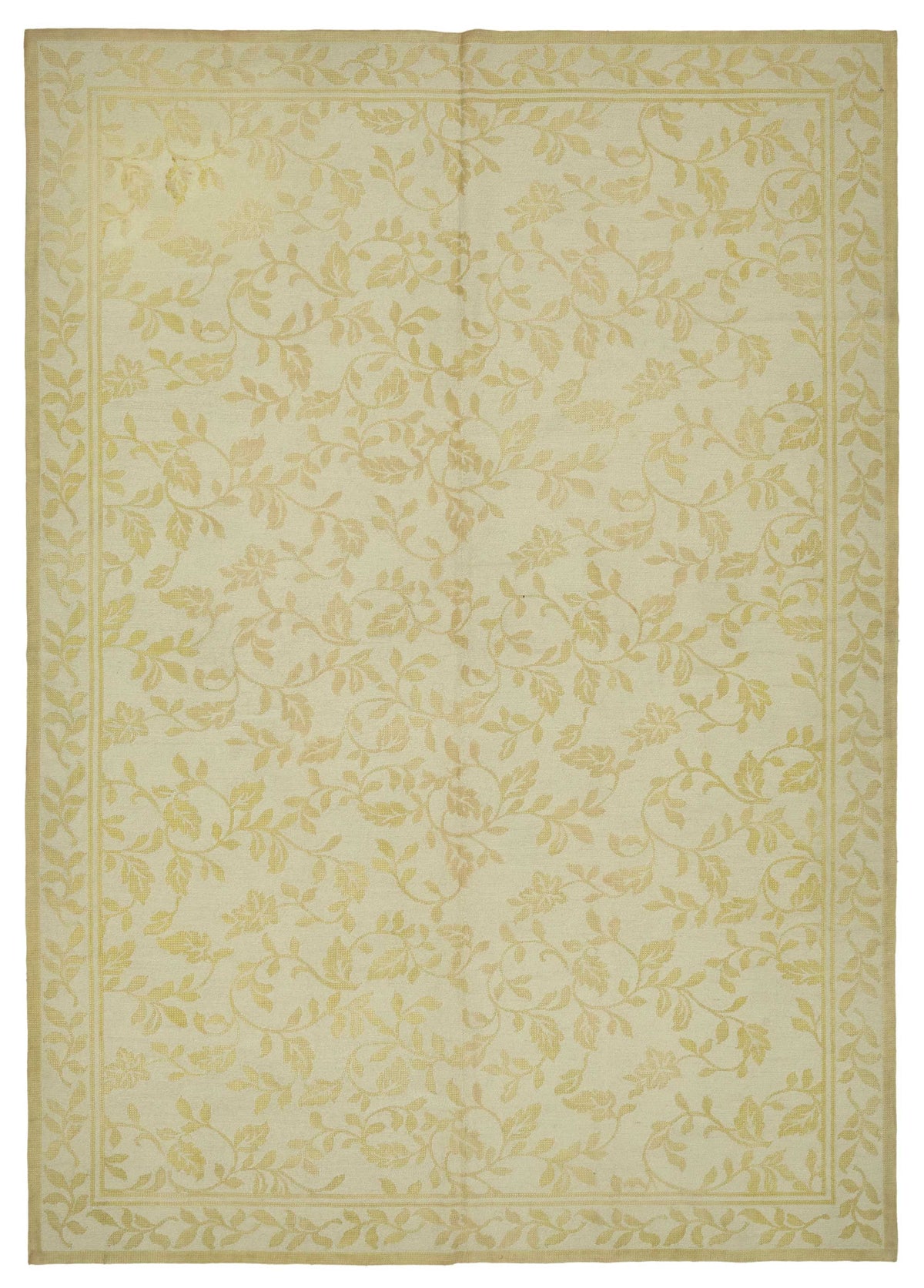 Mevri Çiçek Desenli Krem Gold ve Bej El Dokuma Halı 180x255 cm