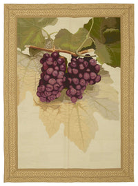 Mevri Dokuma Modern Needlepoint Halı Bej ve Mor Çiçek Desenli 212x292 cm