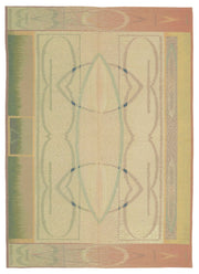 Mevri Bej Halı Geometrik Desenli Modern El Dokuma 180x257 cm