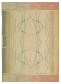 Mevri Bej Halı Geometrik Desenli Modern El Dokuma 180x257 cm