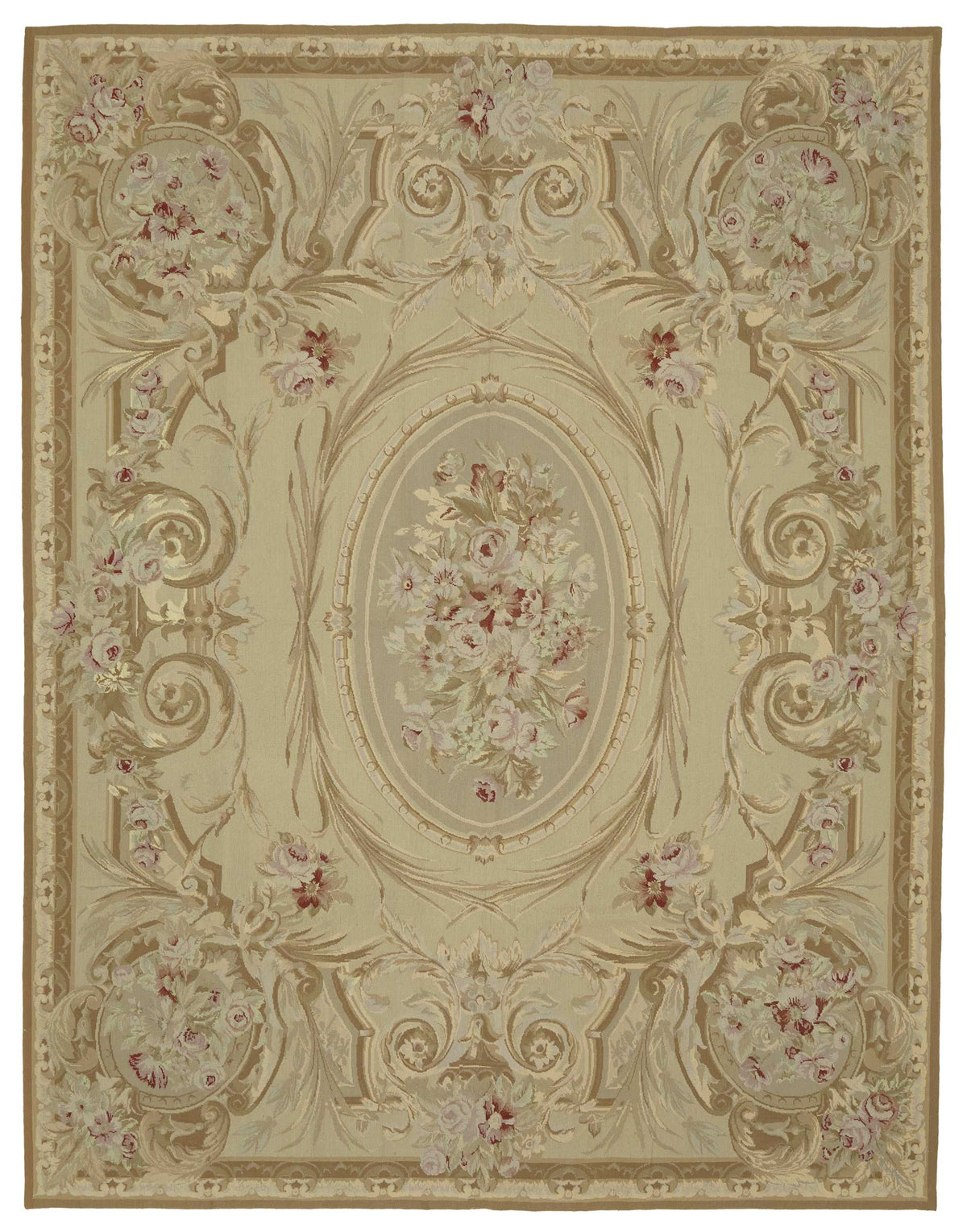 Mevri Çiçek Desenli Kahverengi ve Bej Halı 249x314 cm 47476