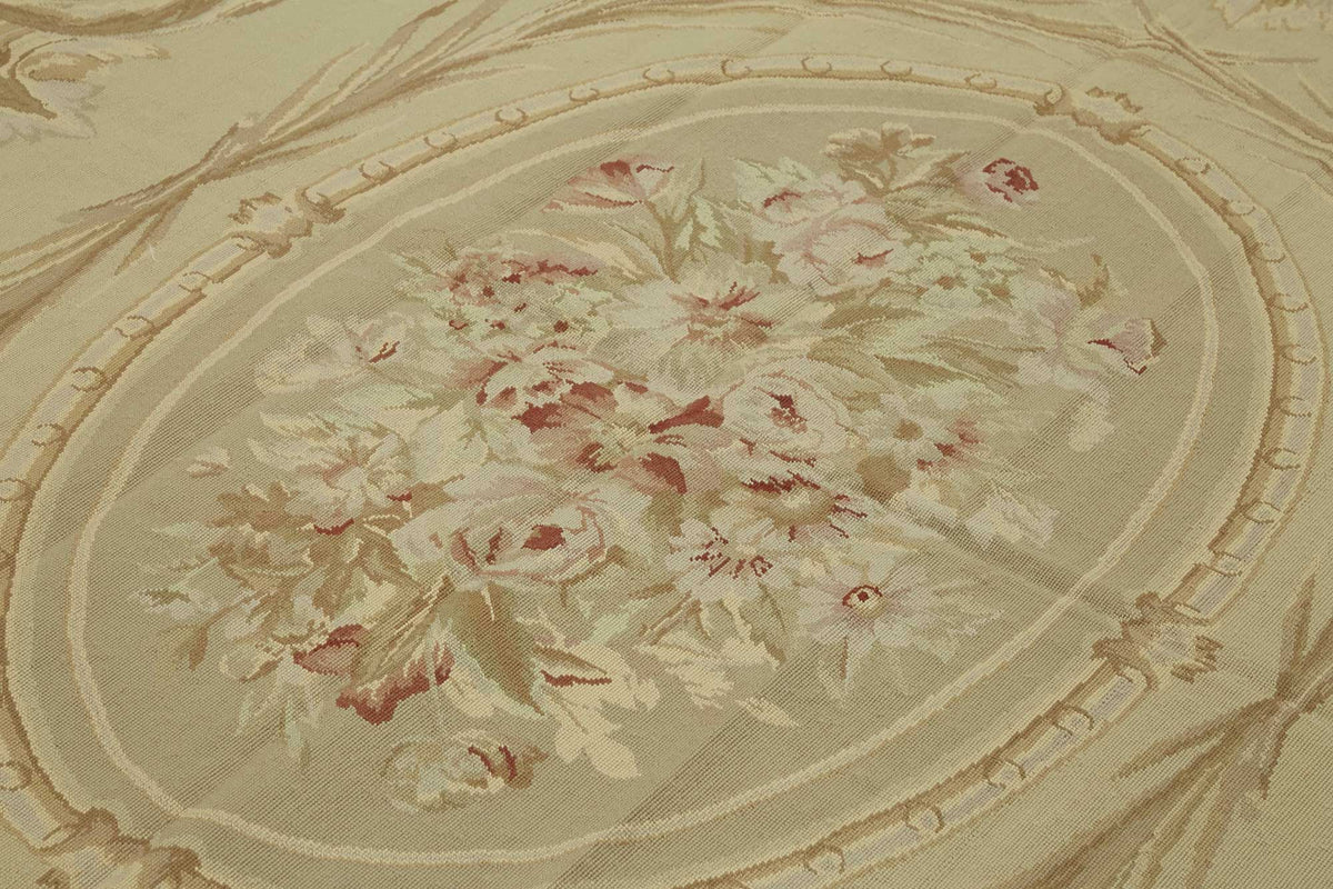 Mevri Çiçek Desenli Kahverengi ve Bej Halı 249x314 cm 47476 – mekânda kullanım