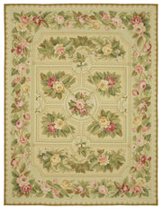 Mevri Needlepoint Bej Çiçek Desenli El Dokuma Halı 270x352 cm