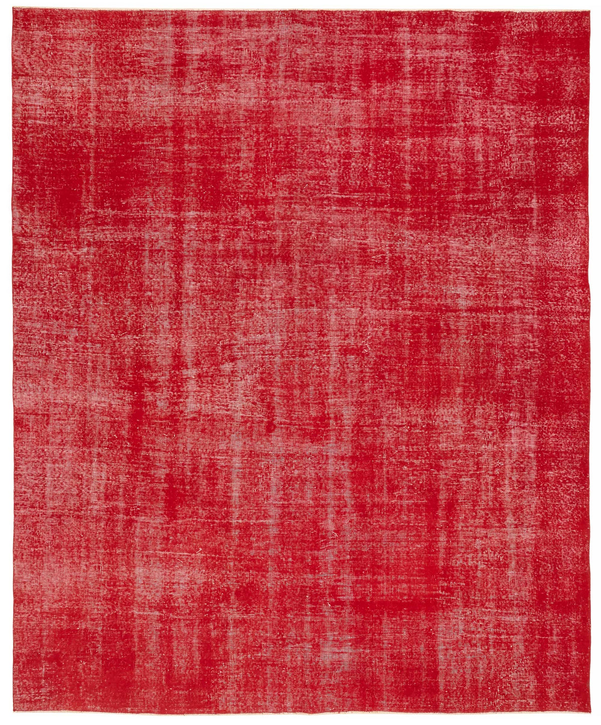 Zelko Kırmızı Gri Soyut Desenli Yün El Dokuma Halı 250x300 cm