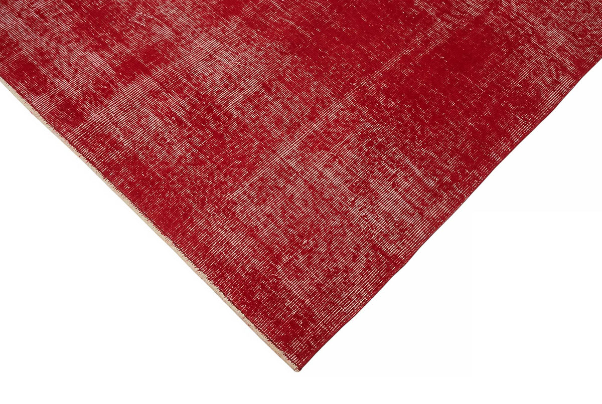 Zelko Kırmızı Gri Soyut Desenli Yün El Dokuma Halı 250x300 cm – detay görünümü