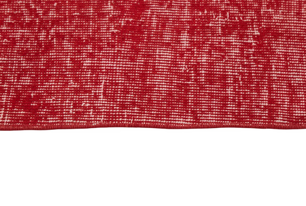 Zelko Kırmızı Gri Soyut Desenli Yün El Dokuma Halı 250x300 cm – farklı açı