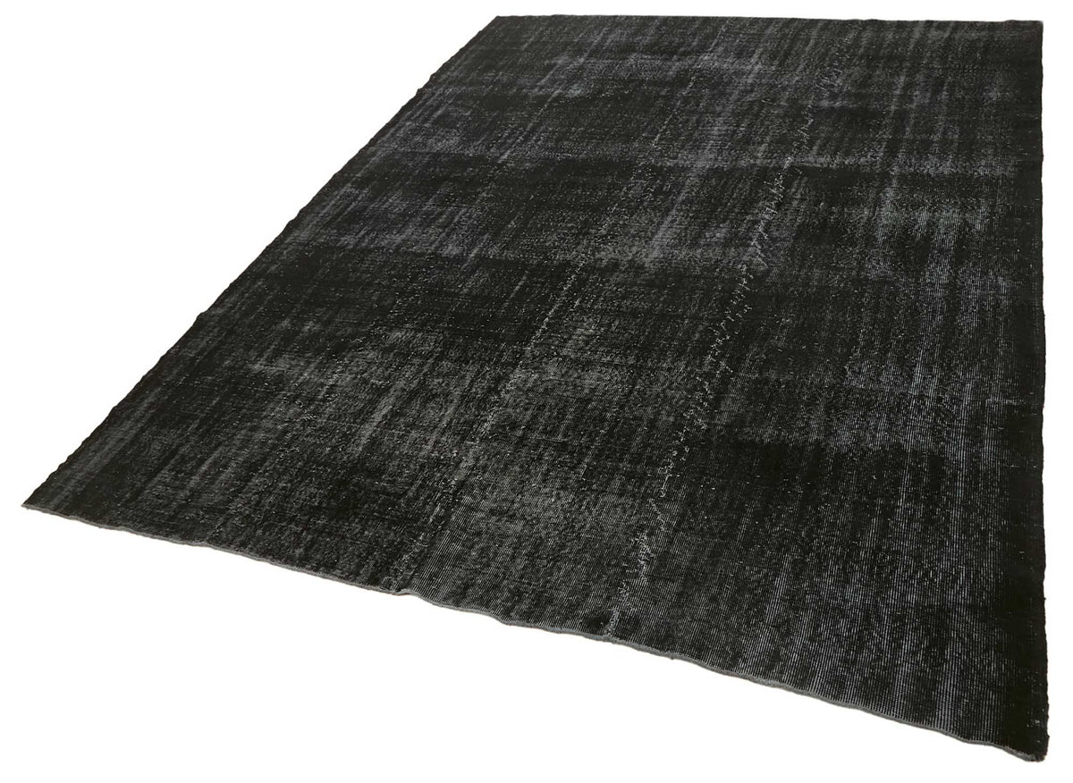 Zelko Siyah Gri Modern Soyut Desenli El Dokuma Halı 271x354 cm – doku yakın çekim