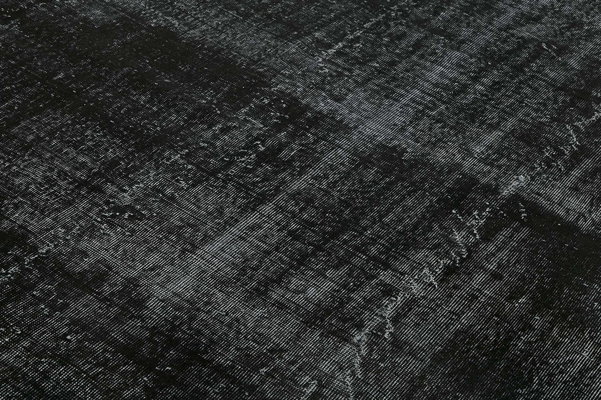 Zelko Siyah Gri Modern Soyut Desenli El Dokuma Halı 271x354 cm – mekânda kullanım