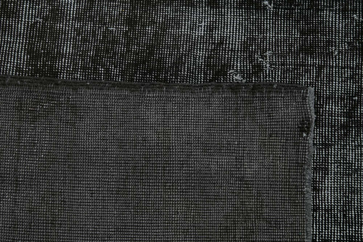 Zelko Siyah Gri Modern Soyut Desenli El Dokuma Halı 271x354 cm – arka yüz görünümü
