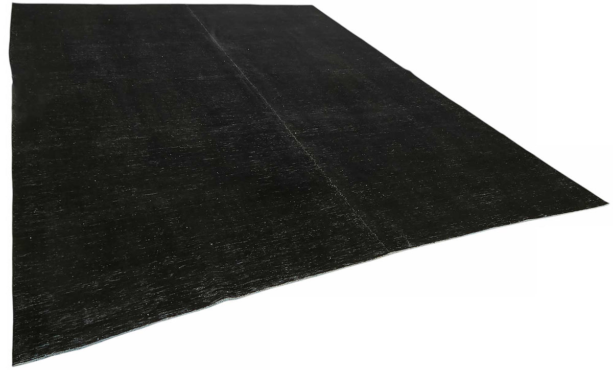 Zelko Siyah Gri Düz Modern El Dokuma Halı 300x400 cm – genel görünüm