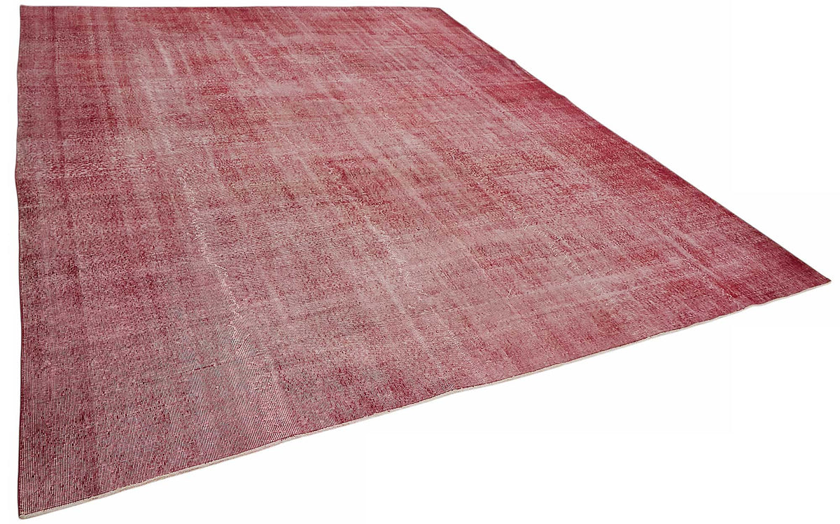 Zelko Overdyed Gül Kurusu Soyut Desenli El Dokuma Halı 300x400 cm – genel görünüm