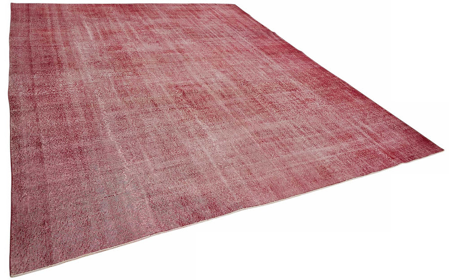 Zelko Overdyed Gül Kurusu Soyut Desenli El Dokuma Halı 300x400 cm – genel görünüm