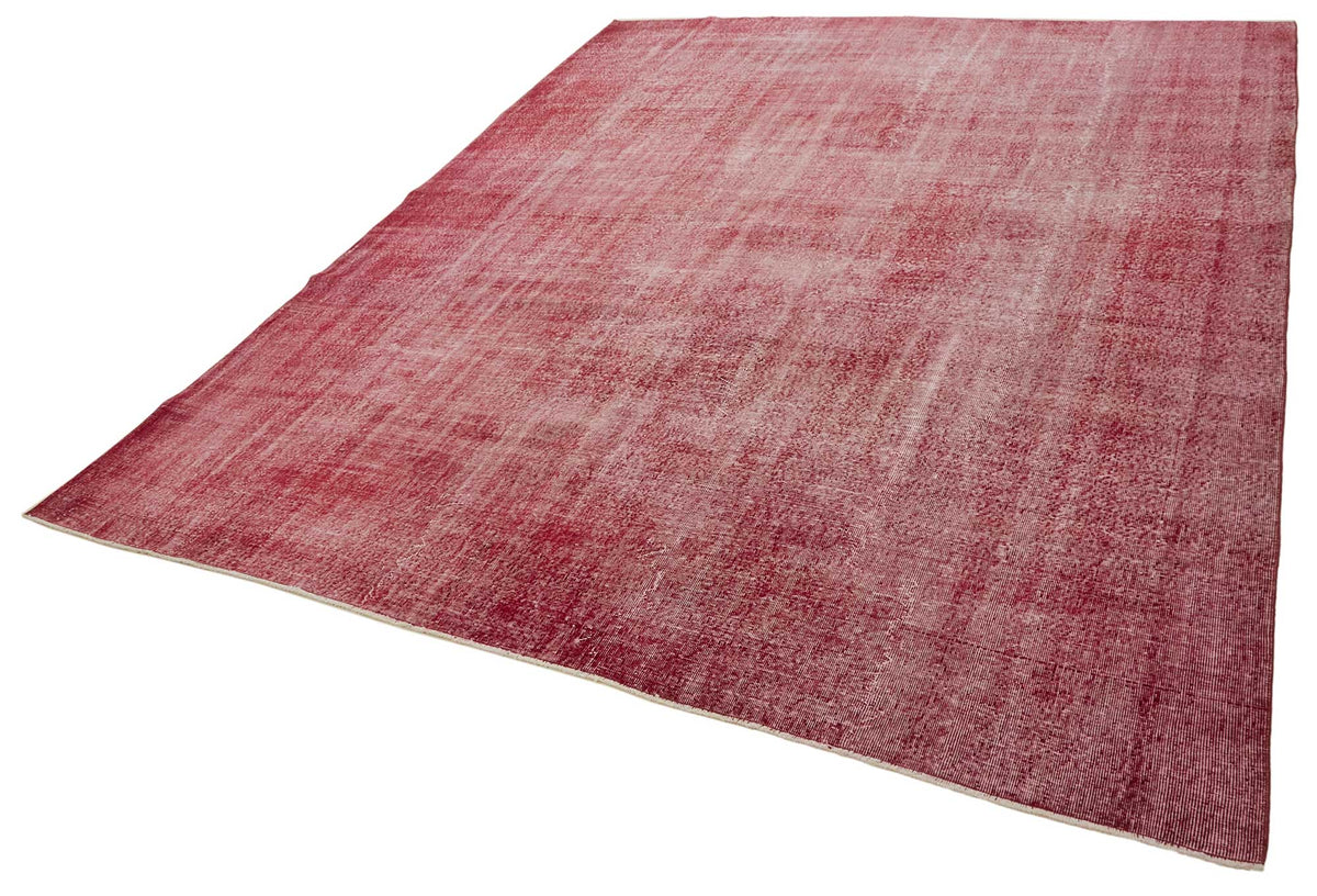 Zelko Overdyed Gül Kurusu Soyut Desenli El Dokuma Halı 300x400 cm – doku yakın çekim