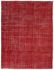 Zelko Kırmızı Gri Soyut Desenli Modern El Dokuma Halı 300x400 cm