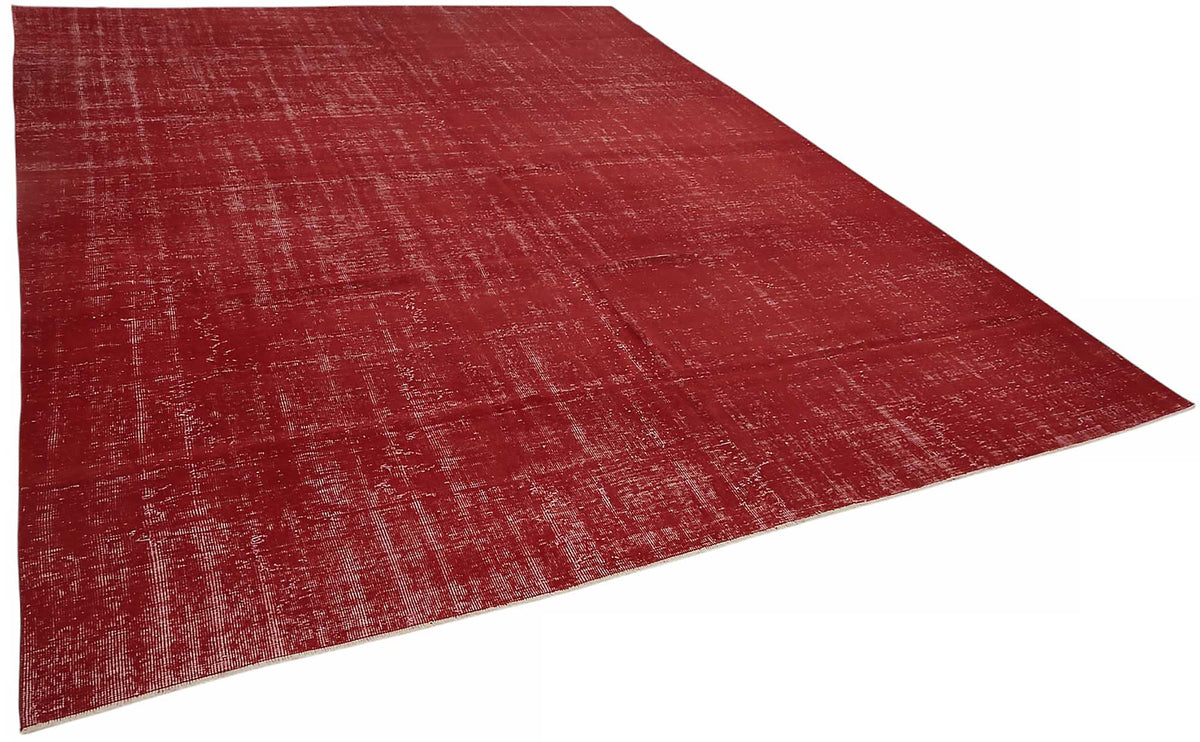 Zelko Kırmızı Gri Soyut Desenli Modern El Dokuma Halı 300x400 cm – genel görünüm