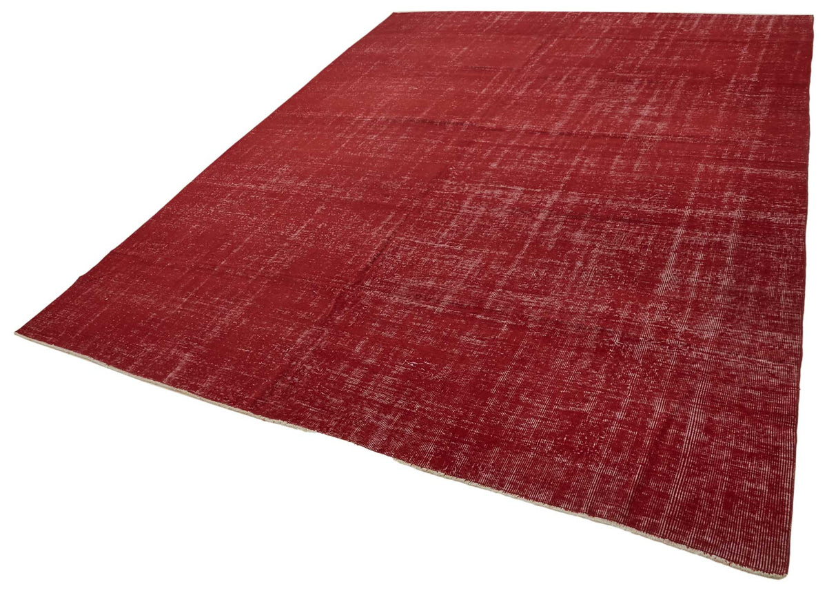 Zelko Kırmızı Gri Soyut Desenli Modern El Dokuma Halı 300x400 cm – doku yakın çekim