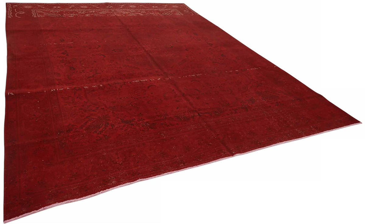 Zelko Kırmızı Bej Çiçek Desenli Yün Pamuk El Dokuma Halı 300x400 cm – genel görünüm