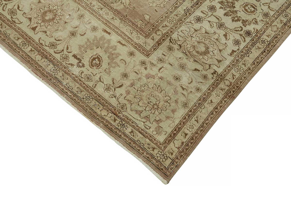 Rusvo Bej Halı Vintage Çiçek Desenli El Dokuma 286x387 cm 47500 – detay görünümü