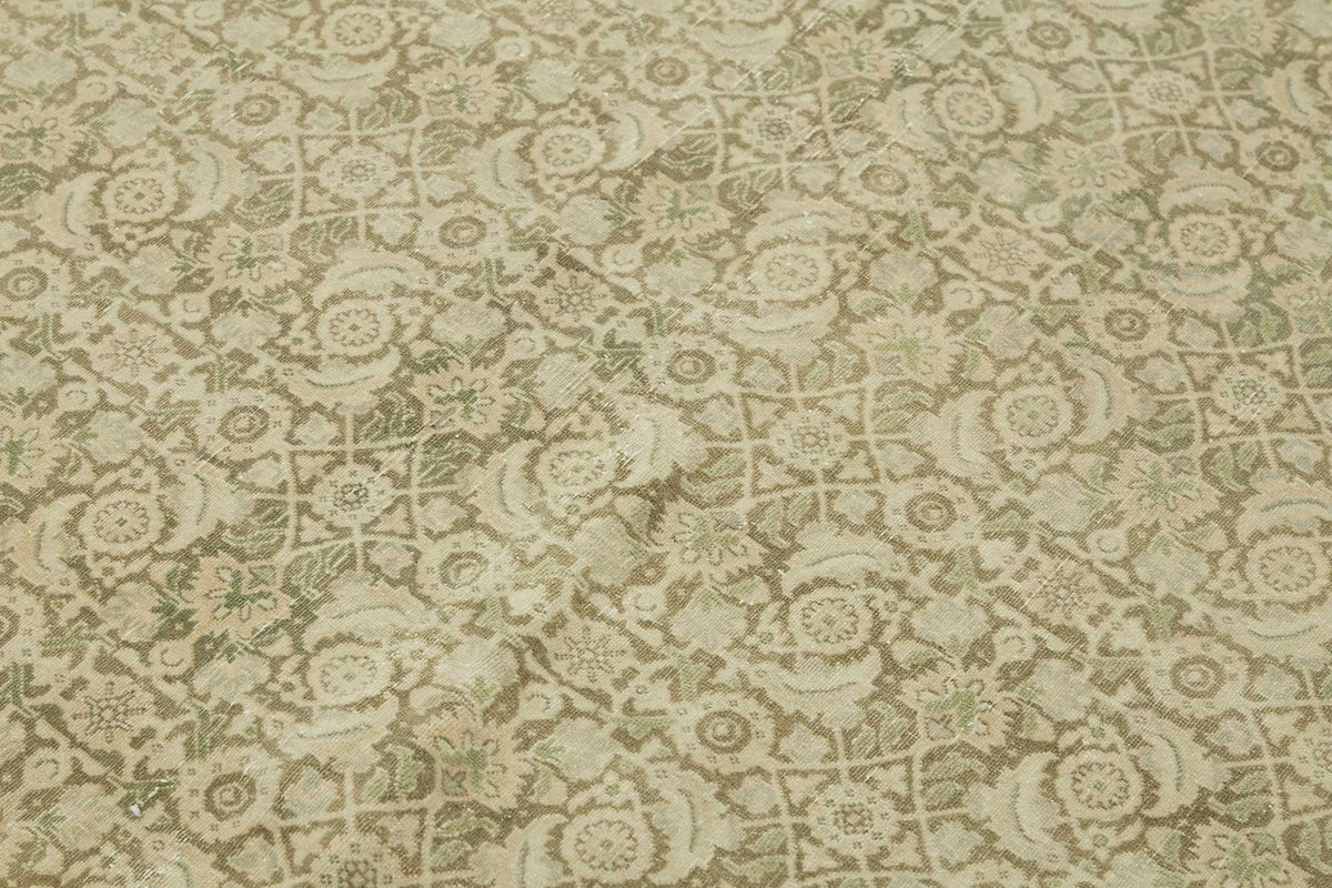 Rusvo Bej Ekru Geometrik Klasik El Dokuma Halı 240x516 cm – mekânda kullanım