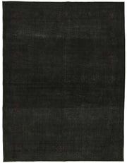 Zelko Siyah Bordo Desensiz Eskitme Yün El Dokuma Halı 256x336 cm