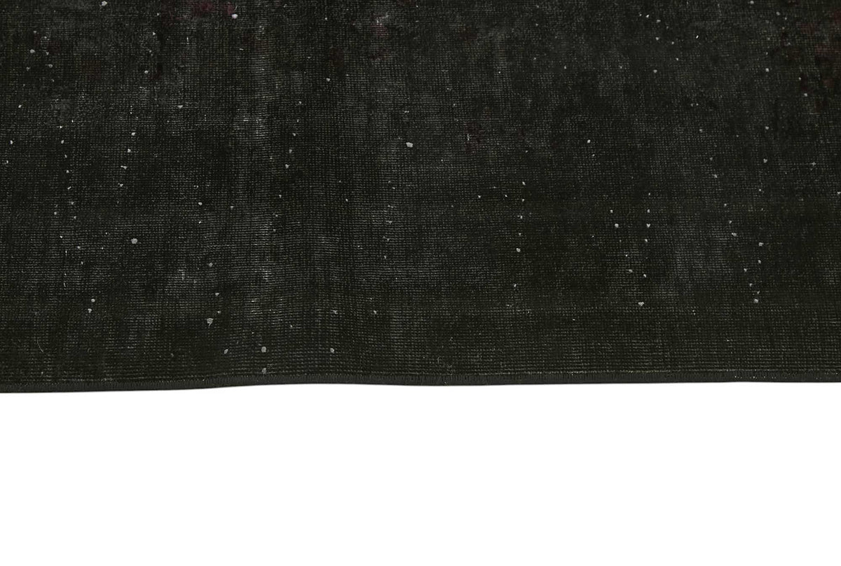 Zelko Siyah Bordo Desensiz Eskitme Yün El Dokuma Halı 256x336 cm – farklı açı