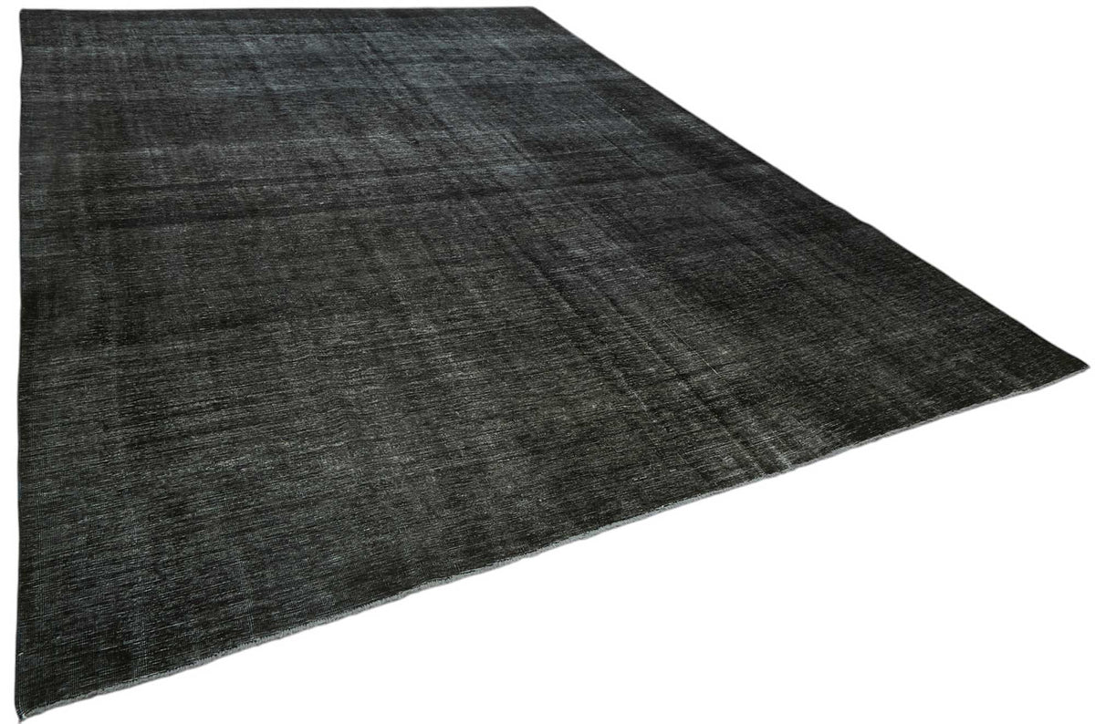 Zelko Antrasit Gri Düz El Dokuma Yün Pamuk Halı 275x400 cm – genel görünüm