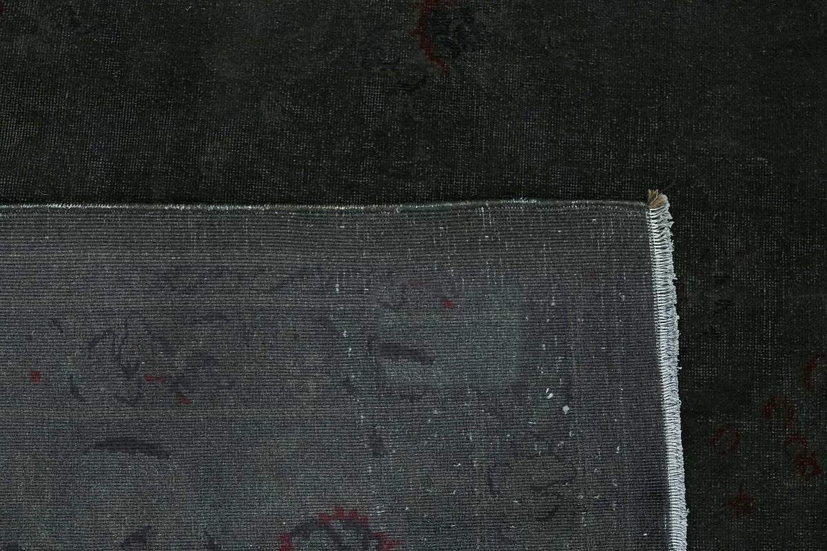 Zelko Overdyed Koyu Yeşil Düz El Dokuma Halı 255x351 cm 47523 – arka yüz görünümü