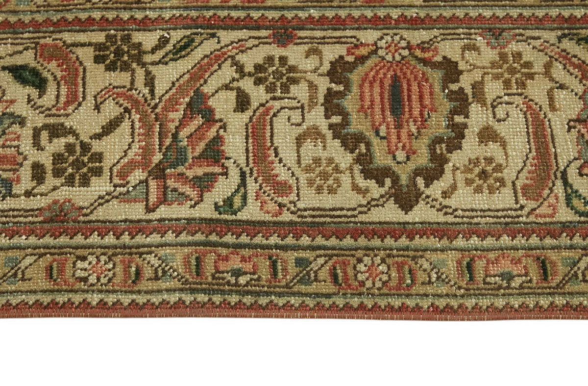 Rusvo Vintage Bej Lacivert Madalyon Desenli El Dokuma Halı 231x344 cm 47526 – farklı açı
