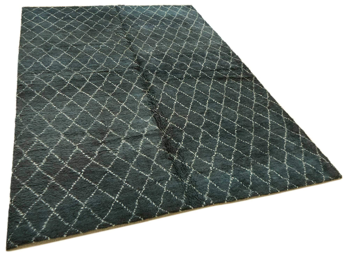 Komve Geometrik Desenli Antrasit Vintage Halı 187x275 cm 47550 – genel görünüm