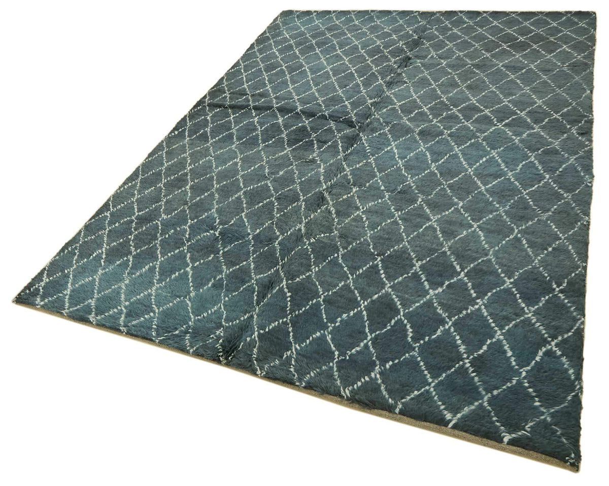 Komve Geometrik Desenli Antrasit Vintage Halı 187x275 cm 47550 – doku yakın çekim