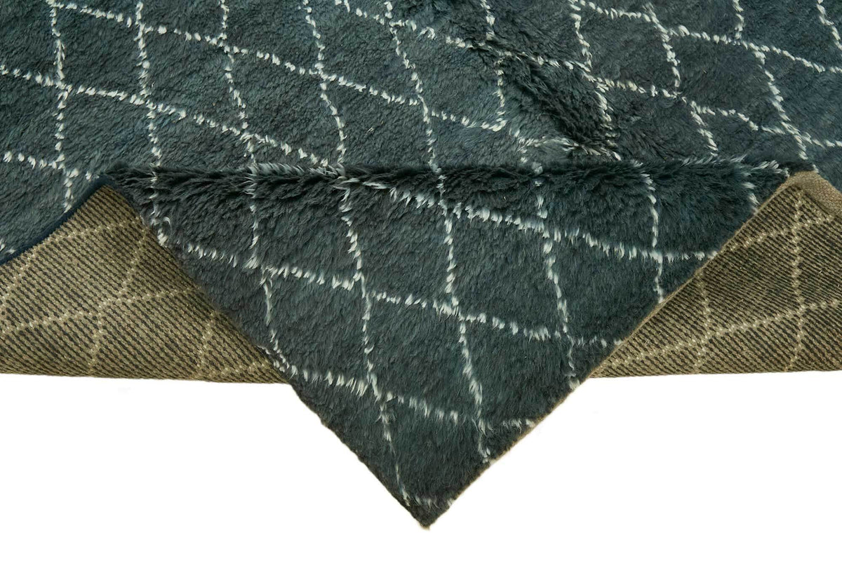 Komve Geometrik Desenli Antrasit Vintage Halı 187x275 cm 47550 – kenar detayı