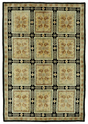 Komve Siyah Geometrik Klasik El Dokuma Halı 185x270 cm