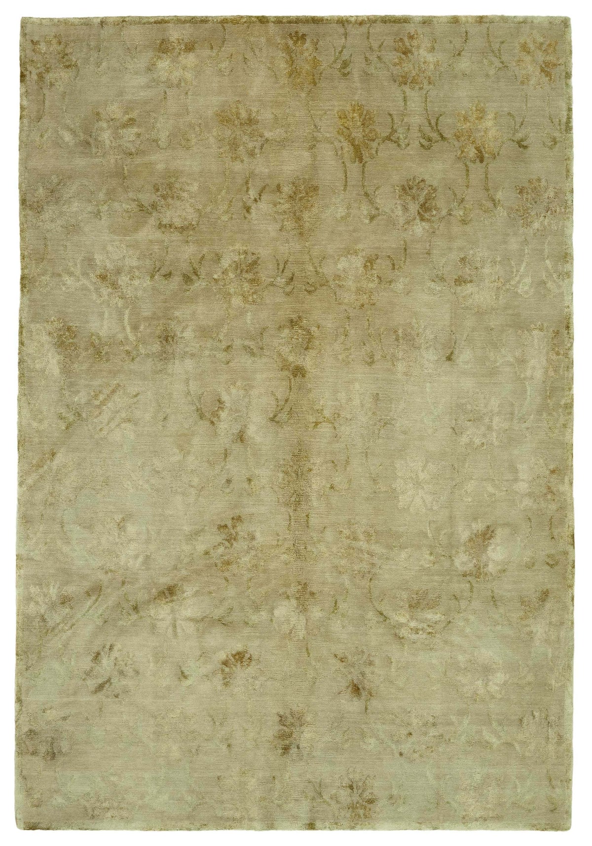 Komve Klasik Çiçek Desenli Altın Bej Uşak Halı 185x277 cm 47556