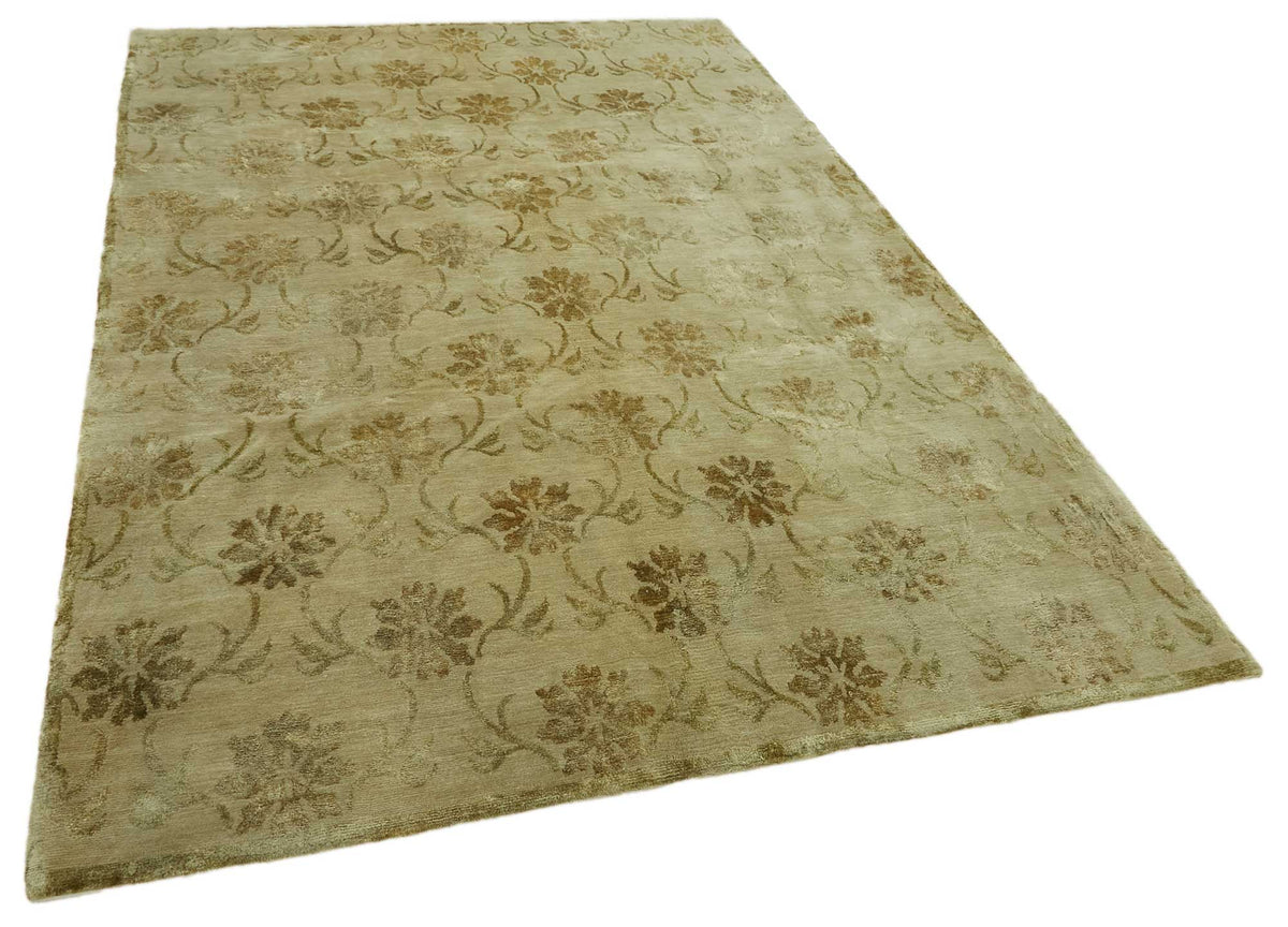 Komve Klasik Çiçek Desenli Altın Bej Uşak Halı 185x277 cm 47556 – genel görünüm